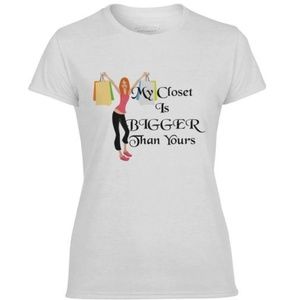 NEW My Closet Is Bigger  Woman's Performance TShir